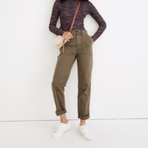 Madewell - perfect vintage straight workwear pants - 26 Tall - capers - NWT